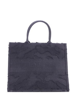 Christian Dior Pre-Owned Book Camouflage Embroidered Canvas Large tote bag - Black