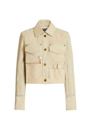 Balmain faded denim jacket - Neutrals