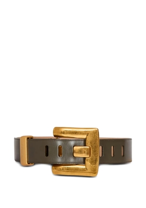 Balmain Anthem calfskin belt - Green