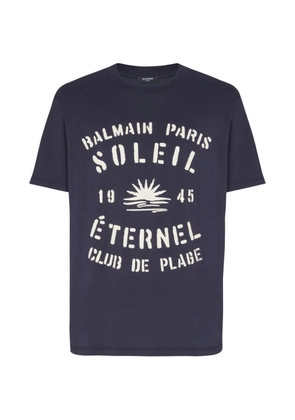 Balmain short-sleeve crew-neck T-shirt - Blue