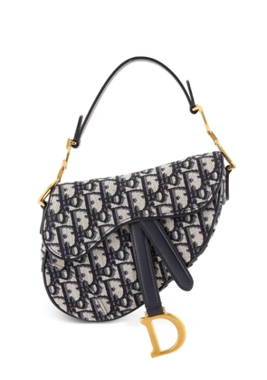 Christian Dior Pre-Owned Saddle Handbag Oblique Canvas Mini shoulder bag - Blue