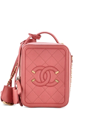 CHANEL Pre-Owned Filigree Vertical Vanity Case Quilted Caviar crossbody bag - Pink