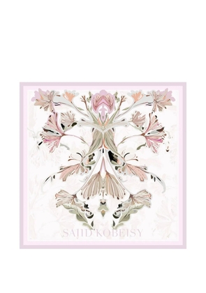 Saiid Kobeisy medium floral scarf - Pink