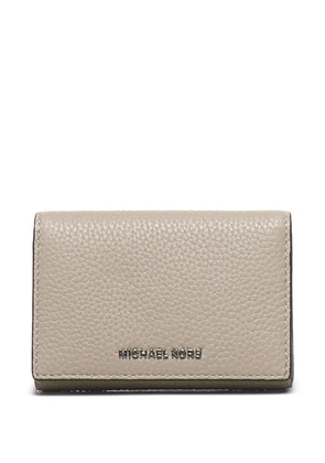 Michael Kors Hudson pebbled leather snap wallet - Grey