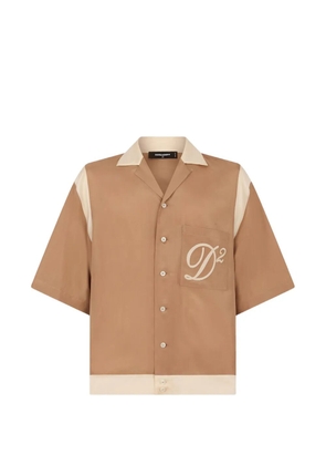 DSQUARED2 bowling silk shirt - Brown