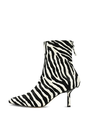 Studio Amelia Petra zebra-print ankle boots - White