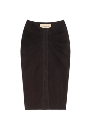Valentino Garavani Suede Skirt - Black