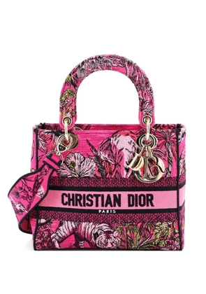 Christian Dior Pre-Owned Lady D-Lite Bag Embroidered Canvas Medium satchel - Pink