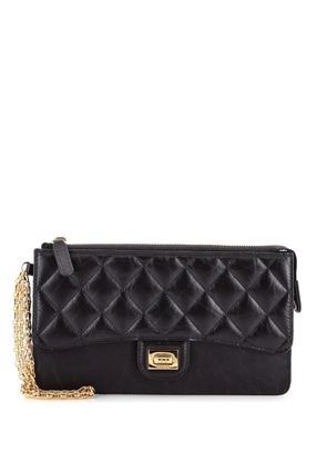 CHANEL Pre-Owned Reissue 2.55 Flap Wristlet Pouch Quilted Aged Calfskin clutch bag - Black