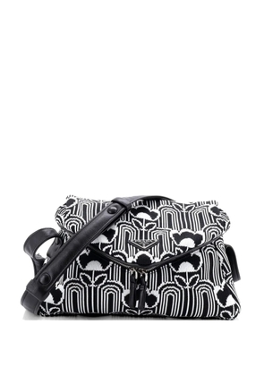 Prada Pre-Owned Signaux Shoulder Bag Jacquard Knit Medium hobo bag - Black