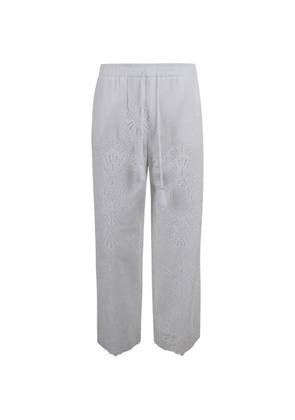 ERMANNO FIRENZE embroidered trousers - White