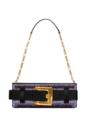 Balmain Anthem crystal clutch bag - Purple