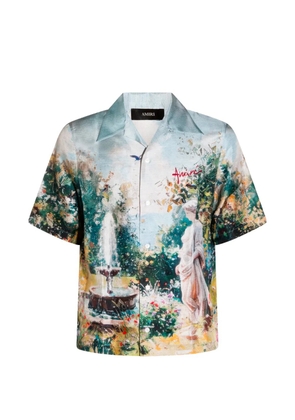 AMIRI buttoned floral print shirt - Blue