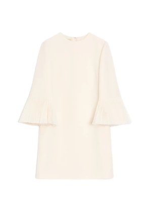 Valentino Garavani embroidered crepe couture short dress - Neutrals