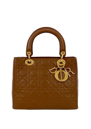 Christian Dior Pre-Owned 2010-2025 Medium Lambskin Cannage Lady Dior satchel - Brown