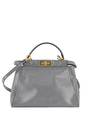 Fendi Pre-Owned Peekaboo Bag Check Print Leather Regular shoulder bag - Multicolour