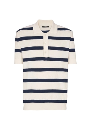 Balmain striped-pattern polo shirt - Neutrals