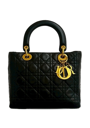 Christian Dior Pre-Owned 2000-2025 Medium Lambskin Cannage Lady Dior satchel - Black