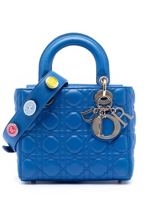 Christian Dior Pre-Owned 2016 Small Lambskin Cannage MyABCDior Lady Dior satchel - Blue