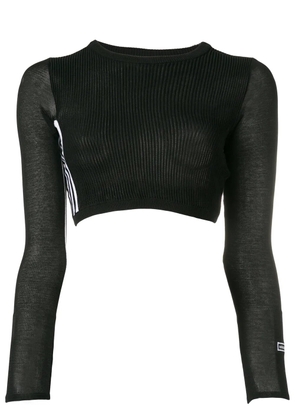 adidas ribbed cropped jumper - Black