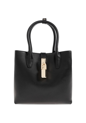 Furla Goccia top handle padlock small tote bag - Black
