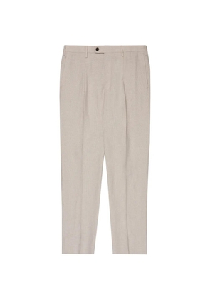 Incotex patterned linen trousers - Neutrals
