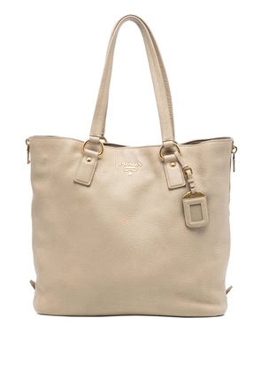 Prada Pre-Owned 2010-2026 Vitello Daino Side Zip Shopper tote bag - Brown