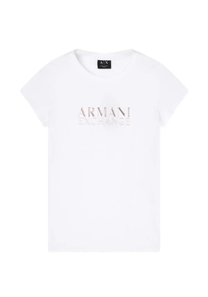 Armani Exchange logo T-shirt - White