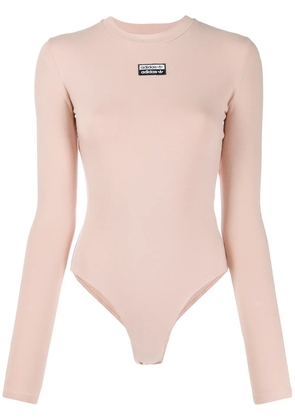 adidas logo bodysuit top - Neutrals