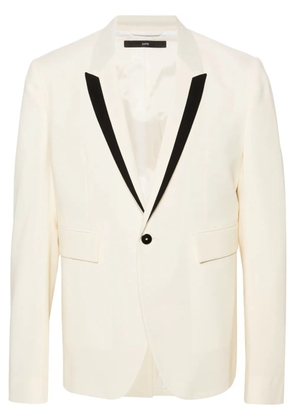 SAPIO contrasting-trim single-breasted blazer - White