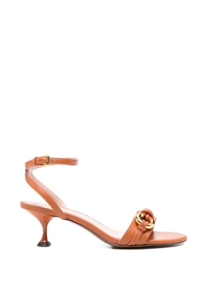 Coccinelle knot leather sandals - Brown