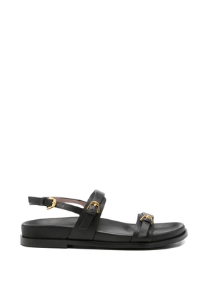 Coccinelle buckle leather sandals - Black