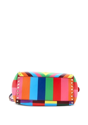 Valentino Garavani Pre-Owned 1973 Rockstud Striped Leather Small tote bag - Multicolour