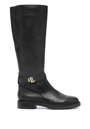 Lauren Ralph Lauren Tumbled leather boots - Black