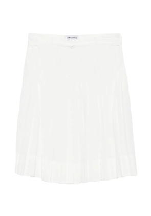 Low Classic pleated midi skirt - White
