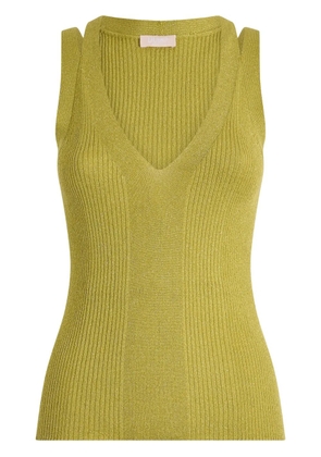 LIU JO lurex knitted top - Green