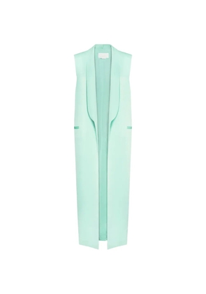 Genny shawl-collar sleeveless coat - Green