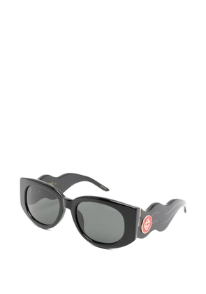 Casablanca wavy-design sunglasses - Black