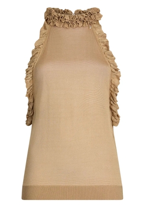 LIU JO knitted tank top - Brown