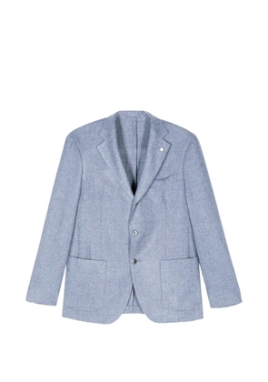 Luigi Bianchi notched-lapels single-breasted wool blazer - Blue