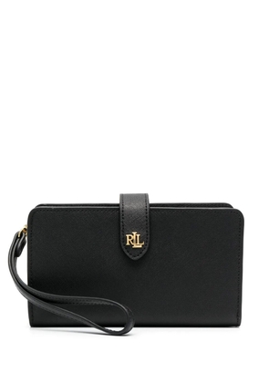 Lauren Ralph Lauren Tech leather wristlet wallet - Black