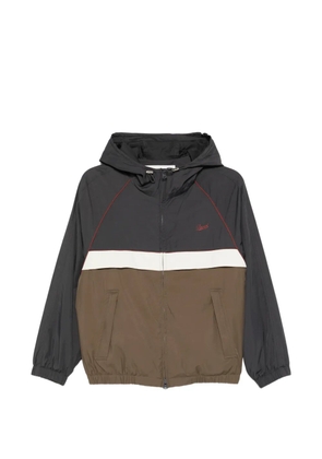 DUNST hooded colour-block windbreaker - Black