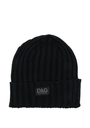 Dolce & Gabbana Pre-Owned 2000s ribbed beanie hat - Black
