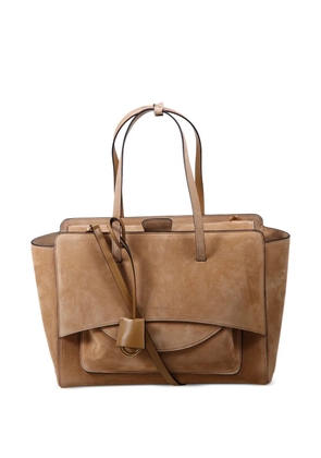 HIDESINS Flap tote bag - Brown