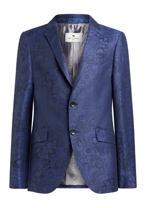 ETRO single-breasted paisley blazer - Blue