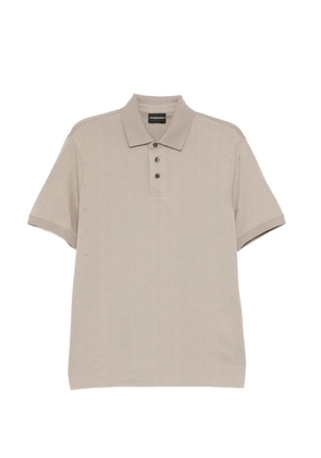 Emporio Armani cotton jersey polo shirt - Neutrals