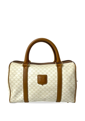 Celine Pre-Owned 2010 Macadam Coated Canvas boston bag - White