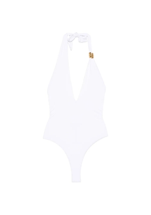 Elisabetta Franchi halterneck swimsuit - White