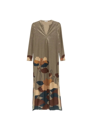 Siyu V-neck maxi dress - Neutrals