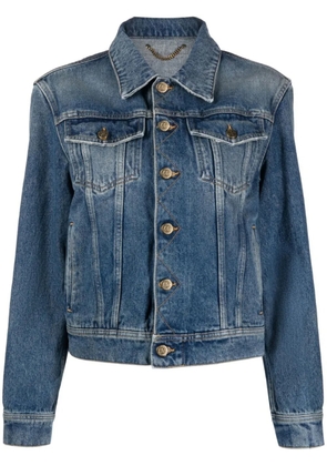 Golden Goose logo-patch denim jacket - Blue